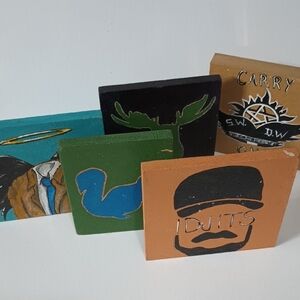 Hand-Painted Decorative Wooden Blocks -Supernatural Fans